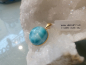 Larimar in Goldfassung