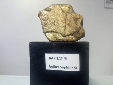 Saphir gelb - Rohstein XXL