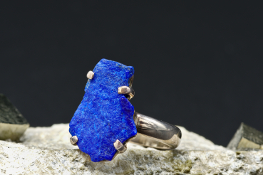 Azurit roh Ring