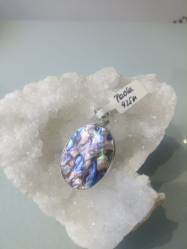 Paua-Muschel in Silberfassung